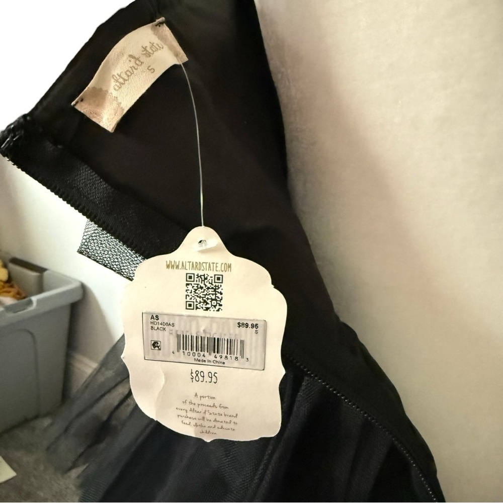 Altar’d State Gigi  Black Tiered Tulle Dress | S - Picture 6 of 6